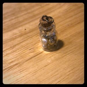 Sweet Bottle Charm filled with vintage Beads
